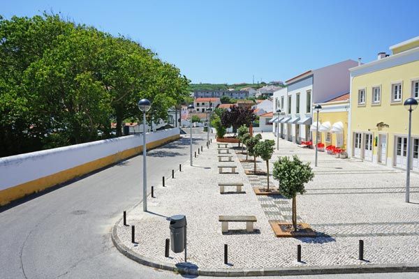 Street in Foz do Arelho Portugal