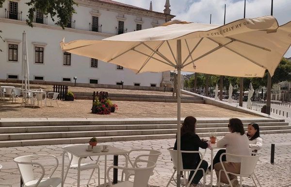 Cafe outside the Monastery of Alcobaca