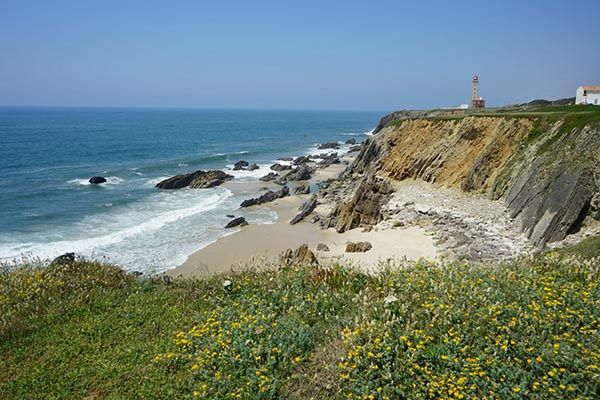 Sao Pedro de Moel beach in Portugal