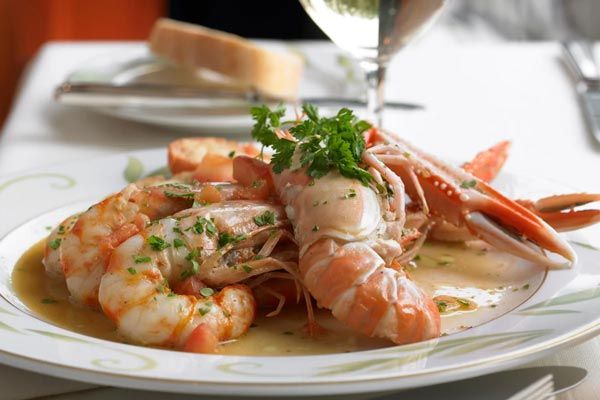 Seafood a traditional dish in Nazare Portugal