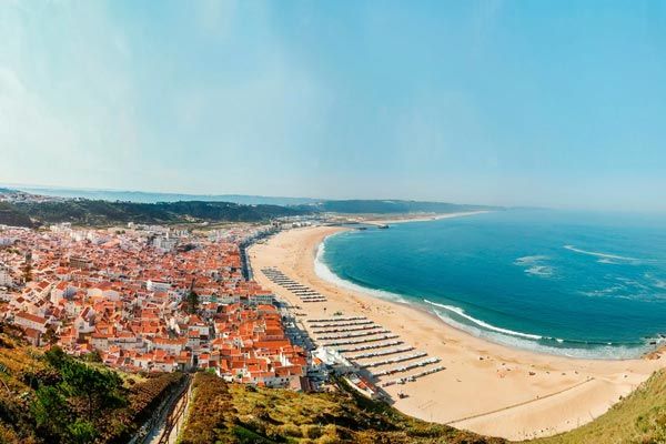 Nazare beach in Portugal